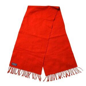 Luxury Vintage Red Cashmere Burberry Scarf Embroidered Logo Fall Winter Scarves